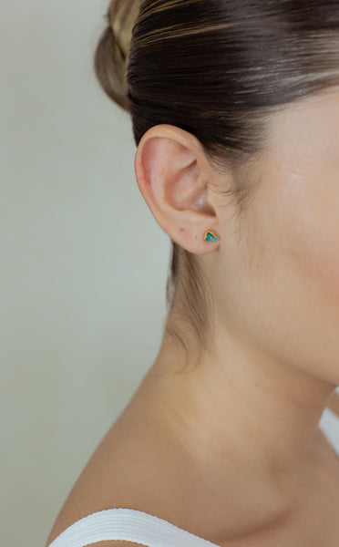 Raw Emerald Ear Cuff No Pierced