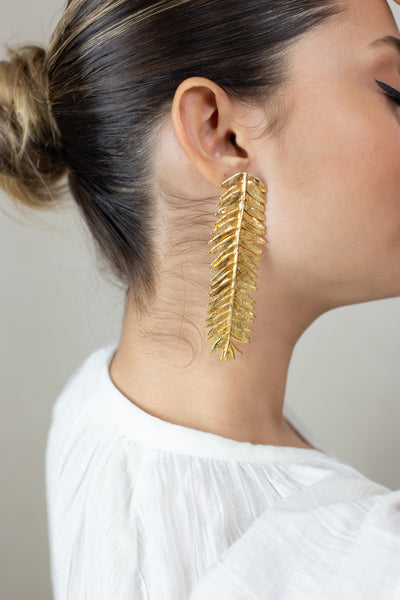 Real Botanical Leaf Earrings