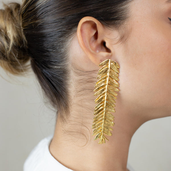 Real Botanical Leaf Earrings