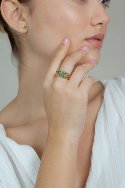 Double Emerald Ring