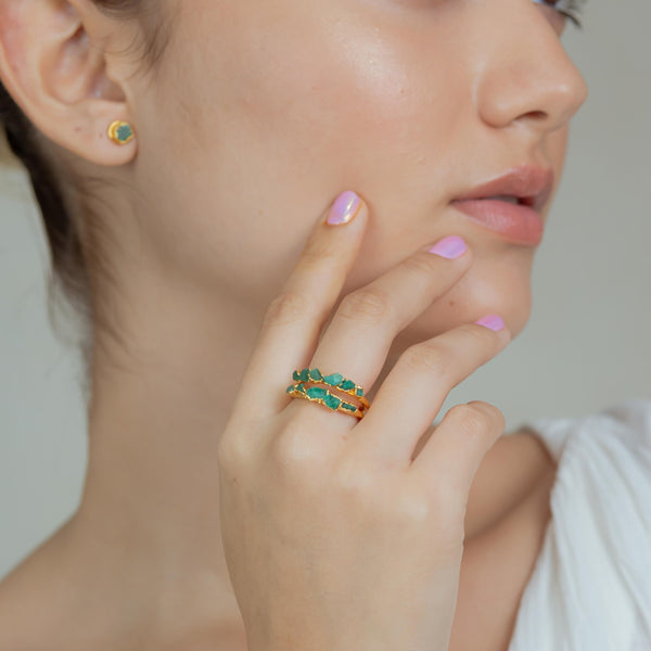 Double Emerald Ring