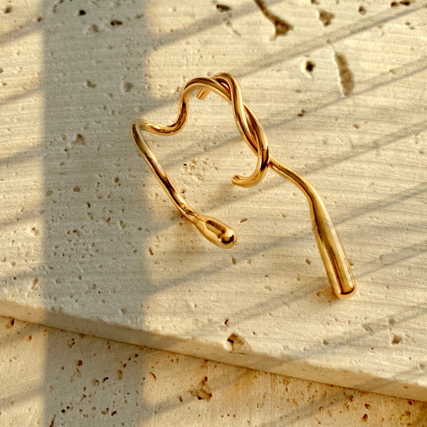 Snake minimalist Ear Cuff - No pierced