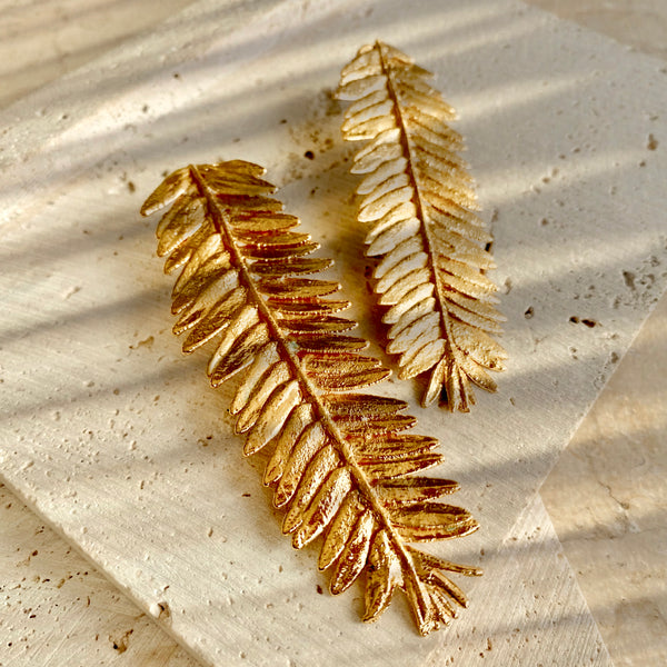 Real Botanical Leaf Earrings