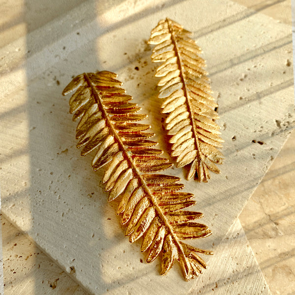 Real Botanical Leaf Earrings