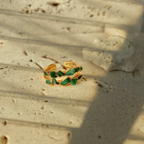 Double Emerald Ring