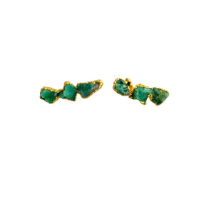 Raw Emerald Ear Climber