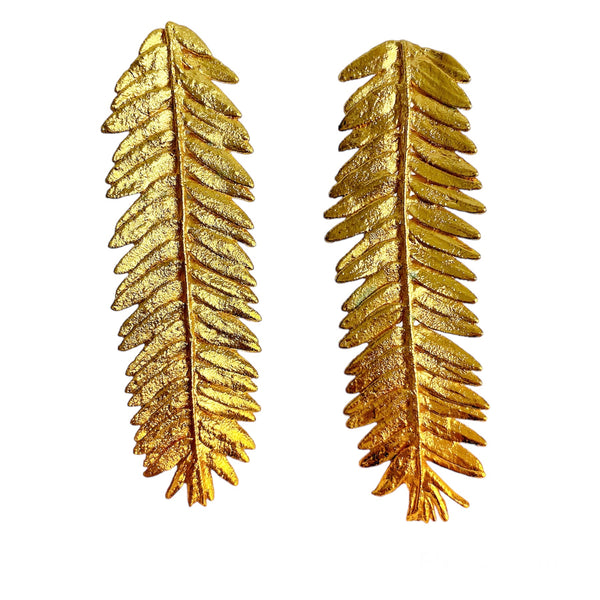 Real Botanical Leaf Earrings