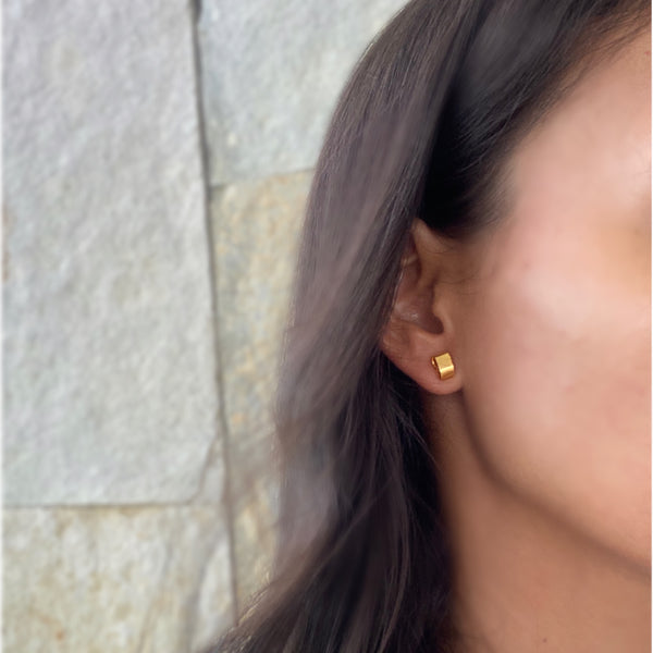 Gold Square Earrings