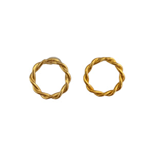 Twisted Circle Stud Earrings